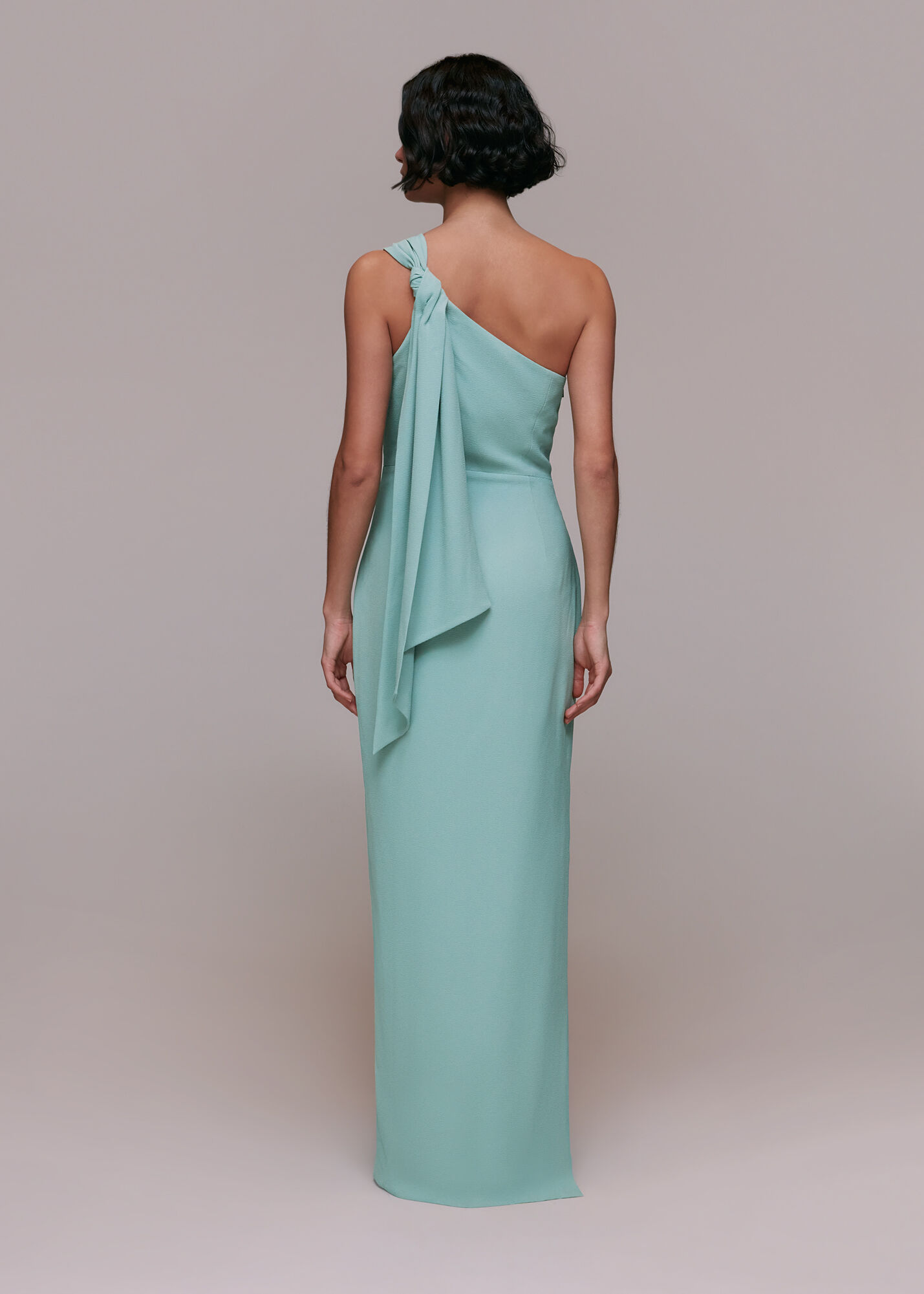 Sage Green Bethan One Shoulder Maxi Dress WHISTLES
